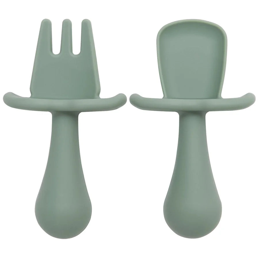 TinyTastes | BPA-Free Silicone Mini Fork and Spoon Set