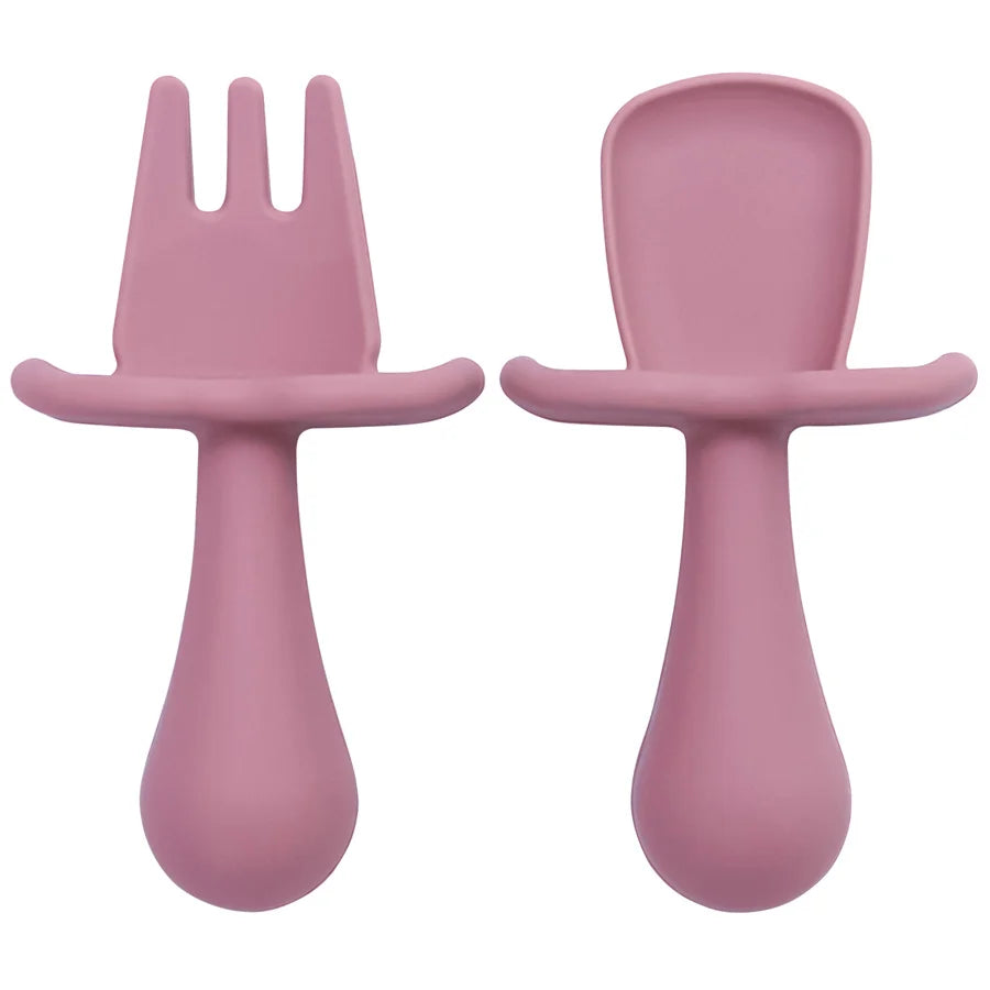 TinyTastes | BPA-Free Silicone Mini Fork and Spoon Set