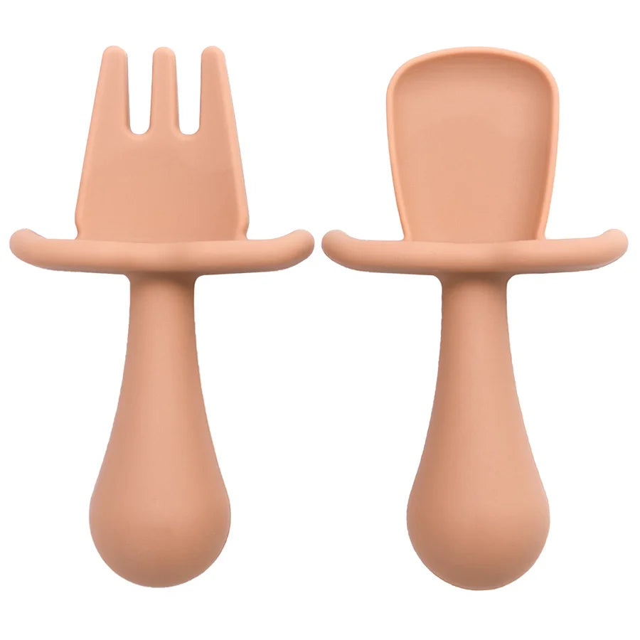 TinyTastes | BPA-Free Silicone Mini Fork and Spoon Set