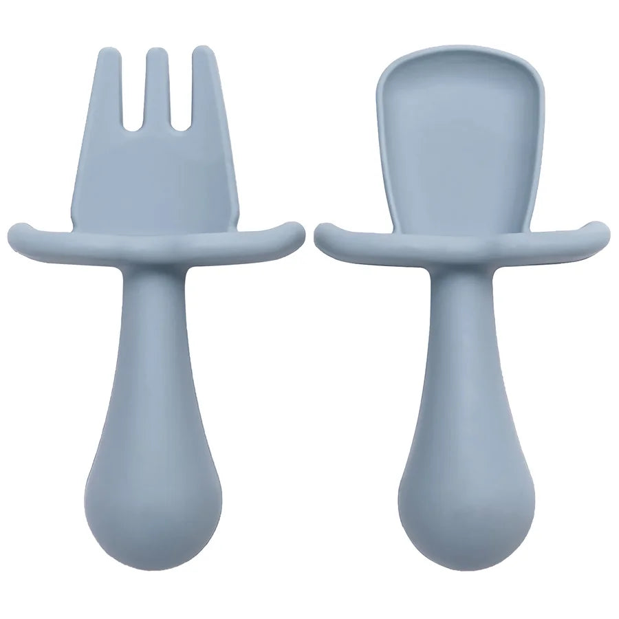 TinyTastes | BPA-Free Silicone Mini Fork and Spoon Set