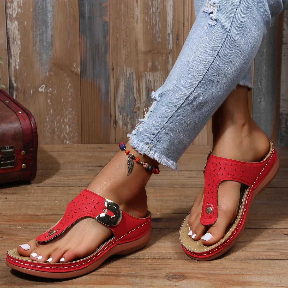 Vintage Chic | Summer Women's Orthopedic Wedge Sandals