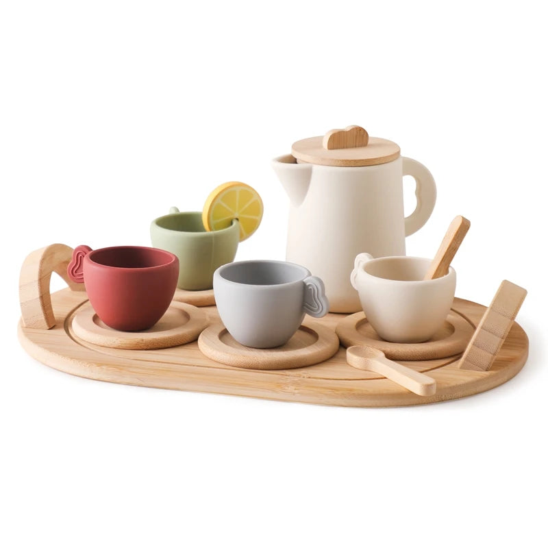 PlayPour | Montessori Wooden Teapot & Teacup Set