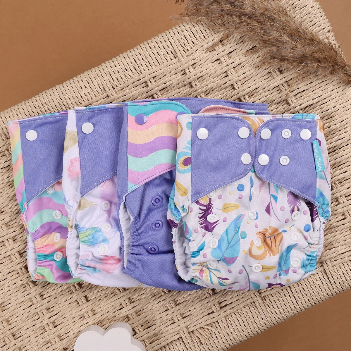 EcoBum | 4Pcs/Set Eco-Friendly Cloth Diapers