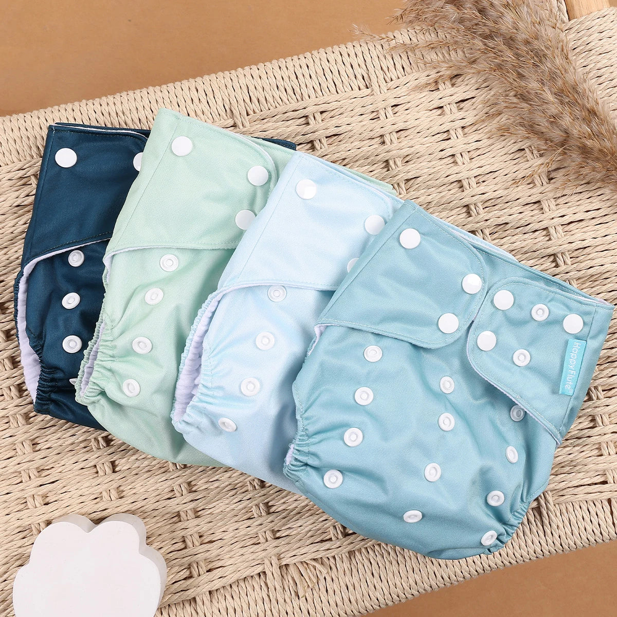 EcoBum | 4Pcs/Set Eco-Friendly Cloth Diapers