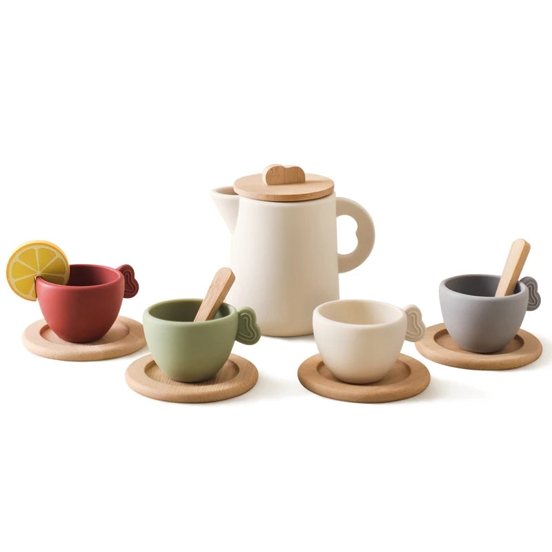 PlayPour | Montessori Wooden Teapot & Teacup Set