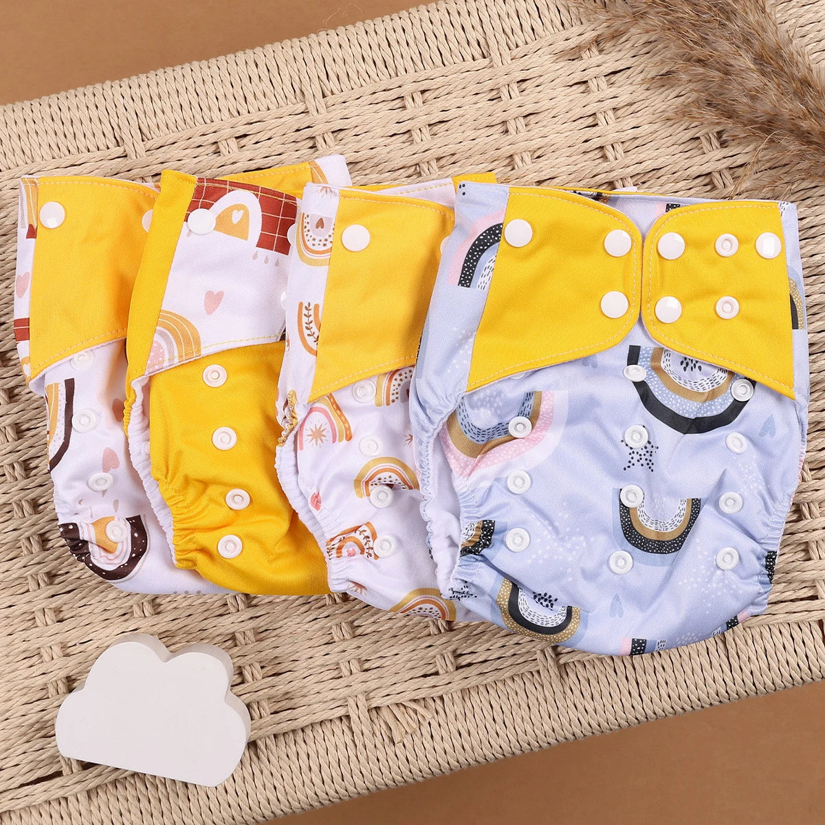 EcoBum | 4Pcs/Set Eco-Friendly Cloth Diapers