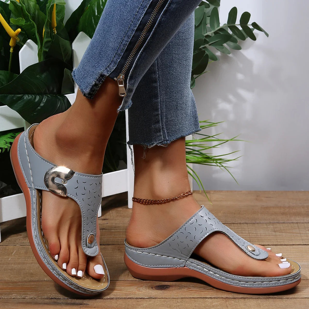 Vintage Chic | Summer Women's Orthopedic Wedge Sandals