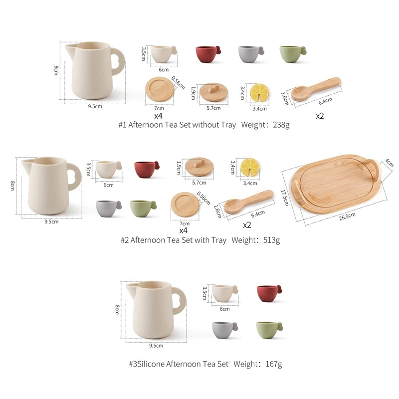 PlayPour | Montessori Wooden Teapot & Teacup Set