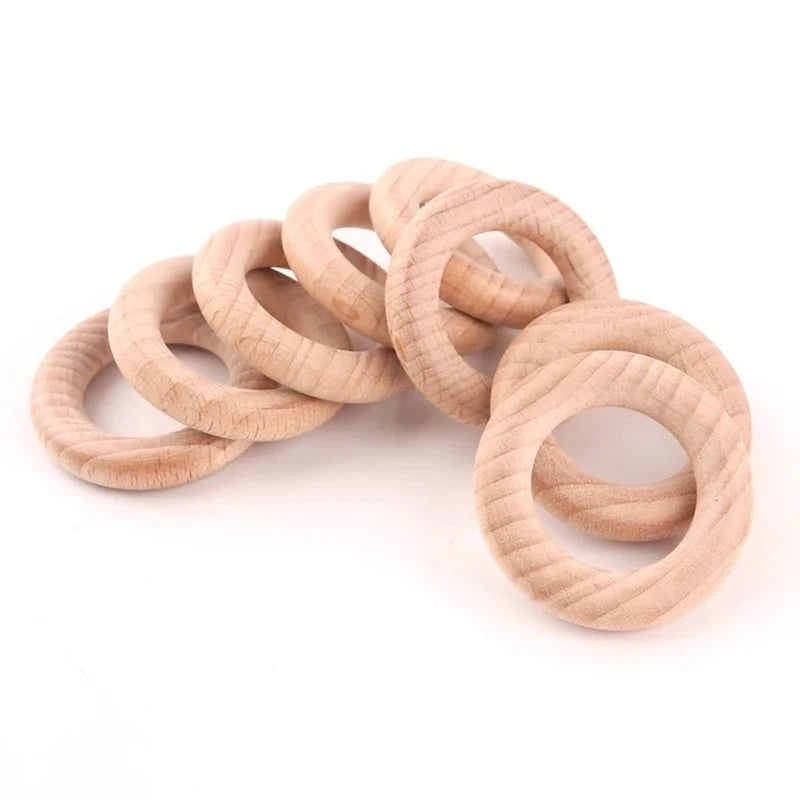 TinyChew | Baby Wooden Ring Silicone Teether Toys