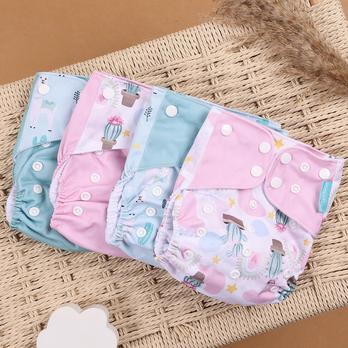 EcoBum | 4Pcs/Set Eco-Friendly Cloth Diapers