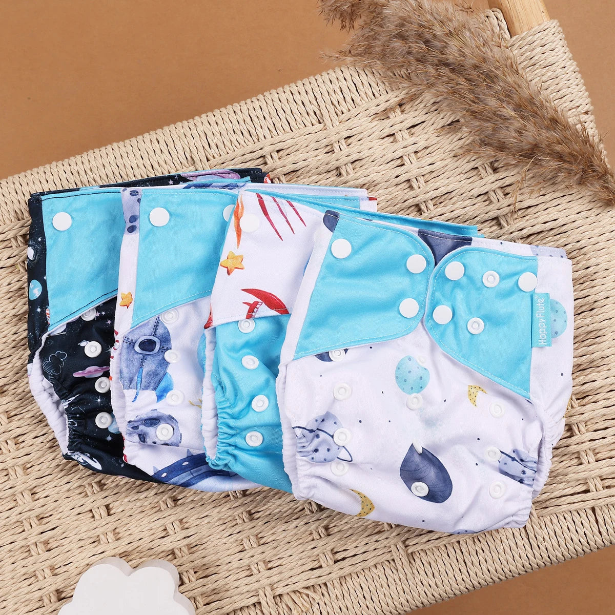 EcoBum | 4Pcs/Set Eco-Friendly Cloth Diapers