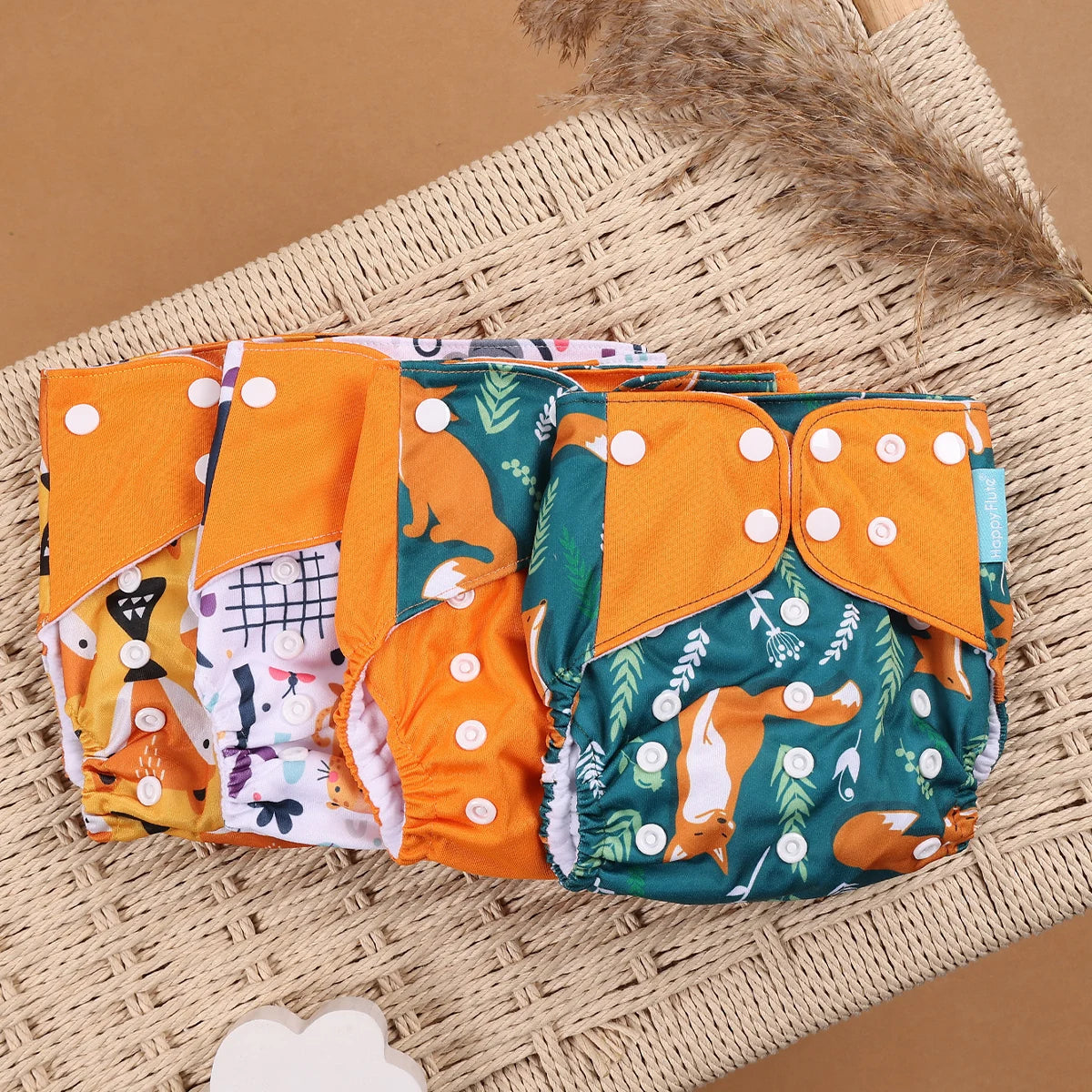 EcoBum | 4Pcs/Set Eco-Friendly Cloth Diapers