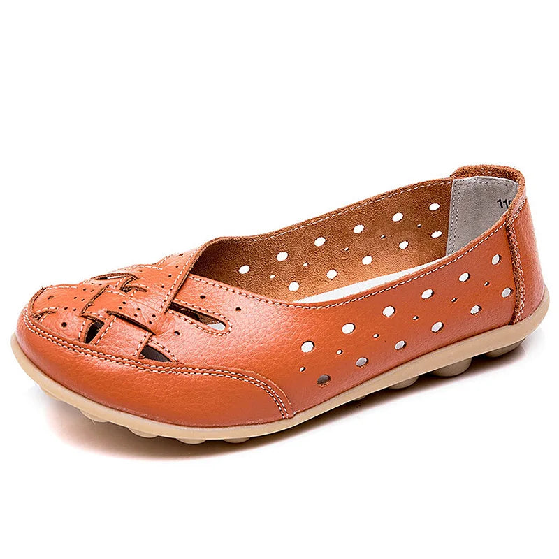 Orthopedic Allure | Effortless Elegance in Women's Leather Loafers