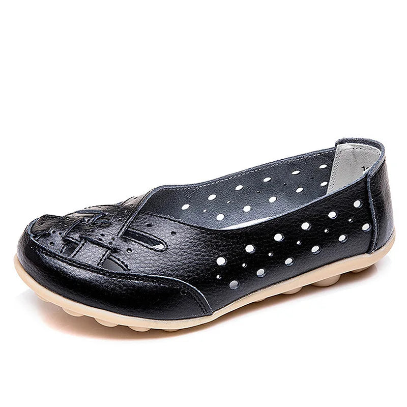 Orthopedic Allure | Effortless Elegance in Women's Leather Loafers