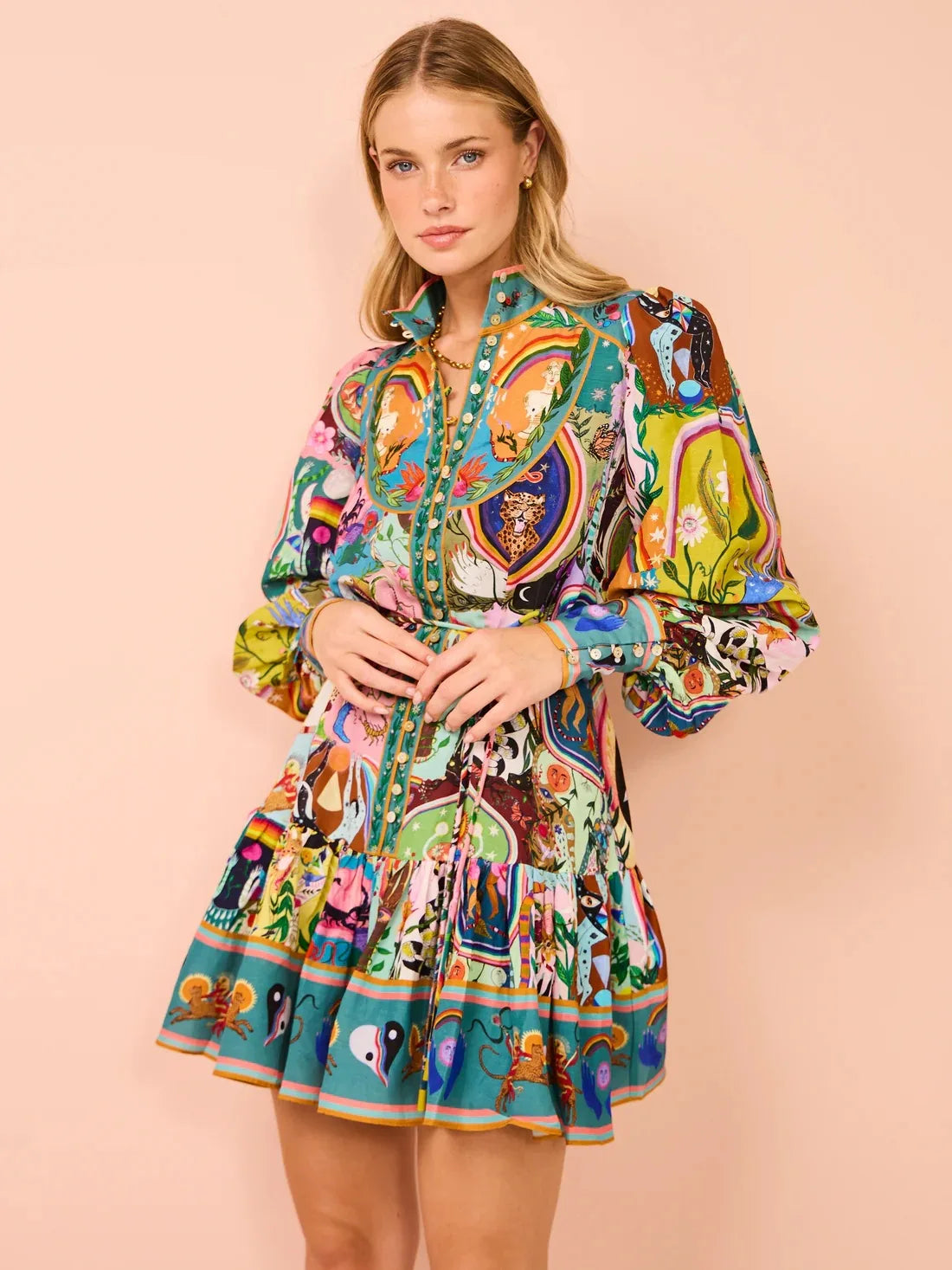 Casual Print Shirt Dress | Versatile Vest Style