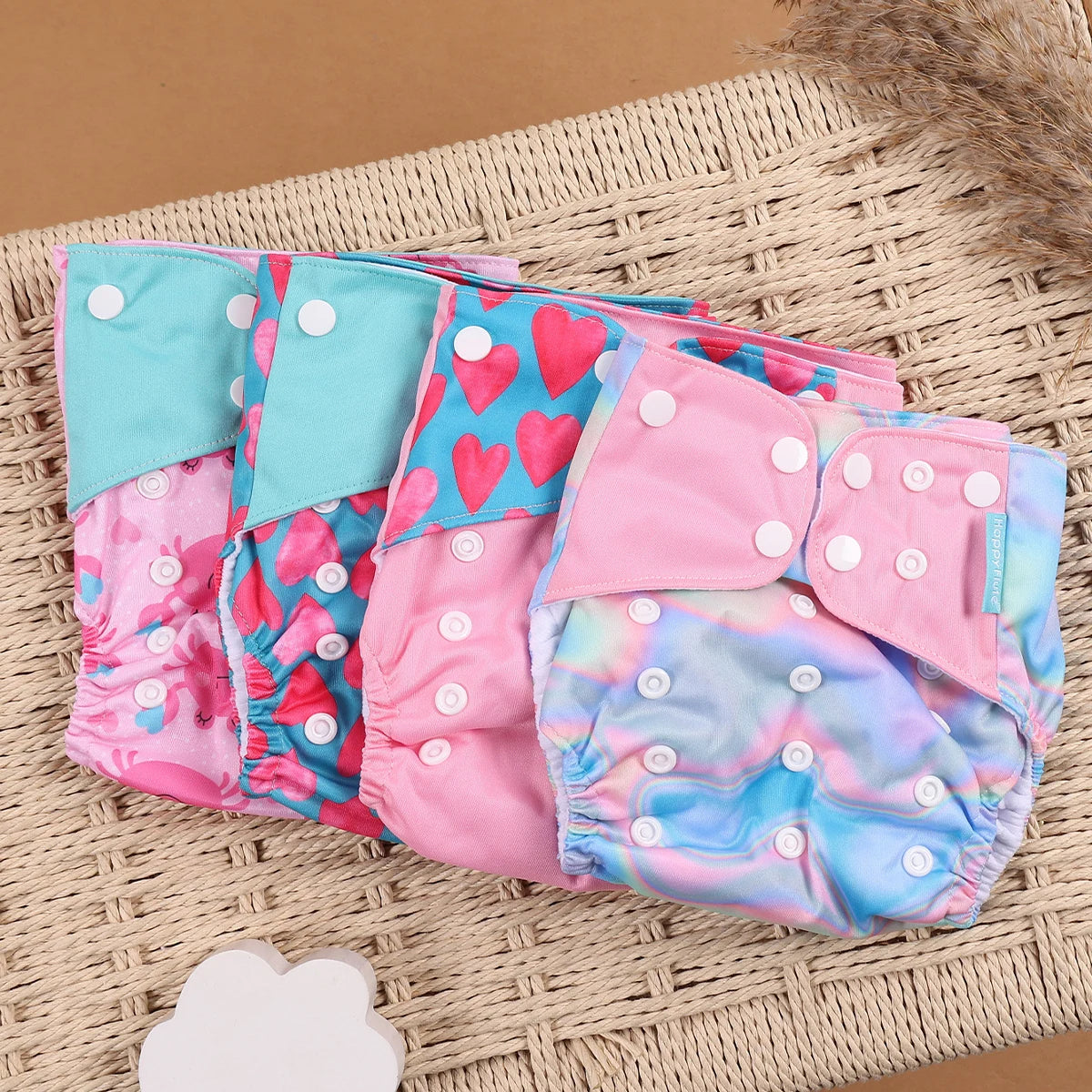 EcoBum | 4Pcs/Set Eco-Friendly Cloth Diapers