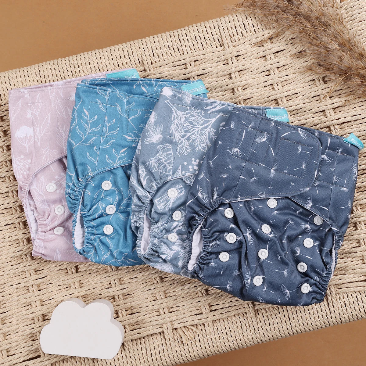 EcoBum | 4Pcs/Set Eco-Friendly Cloth Diapers